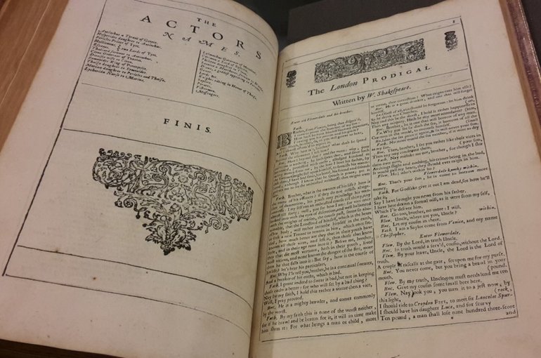 The London Prodigal in the Third Folio, 1664