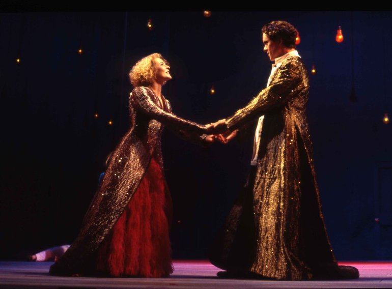 Image 1: Stella Gonet [left] and Alex Jennings [right] as Hippolyta and Theseus in Adrian Noble’s 1994 ‘A Midsummer Night’s Dream’. ©SBT