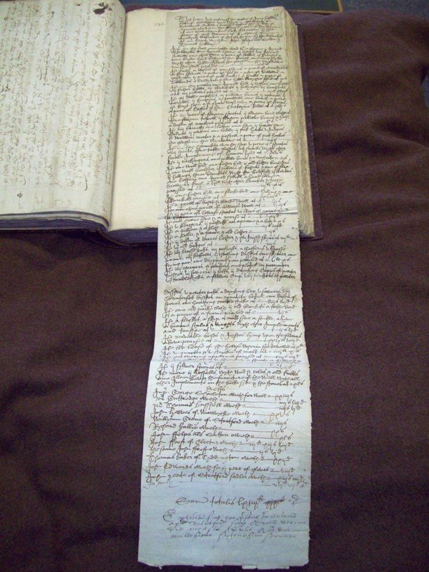 1602 inventory of the Stratford widow Joyce Hobday, from the Shakespeare Birthplace Trust archive collection.