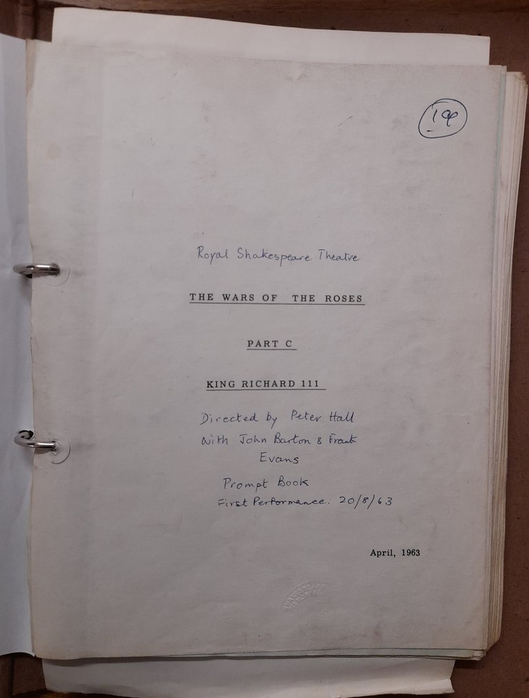 1) Prompt book for Richard III, 1963 (RSC_SM_1_1963_RI31).jpg