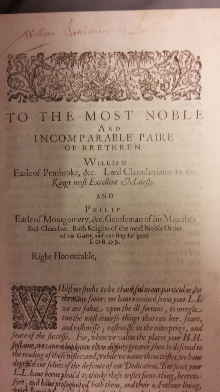 to the most noble and incomparable paire of brethren