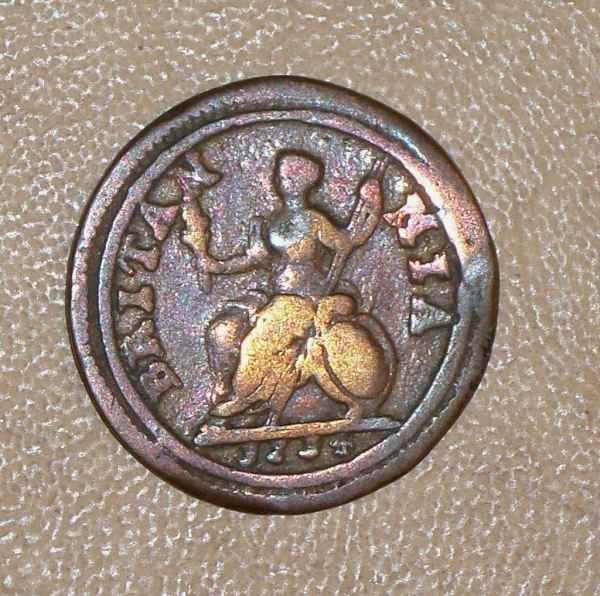 A Queen Anne coin from 1714. SBT1868-3/2.25