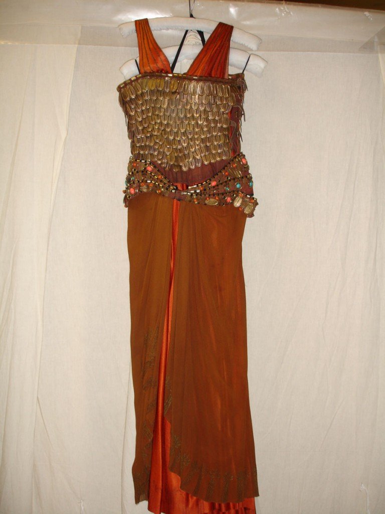One of the costumes for Cleopatra, designed by Ann Curtis 1972