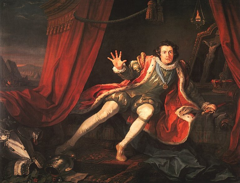 'David Garrick as Richard III' by William Hogarth, 1745