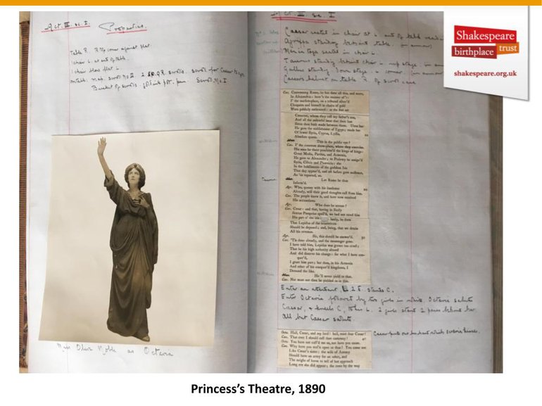 Antony and Cleopatra prompt book, Princess's Theatre 1890