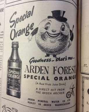 special orange advert 1955