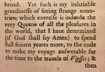 Coryat's Love of Travel