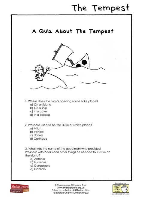 EFL A Quiz About The Tempest
