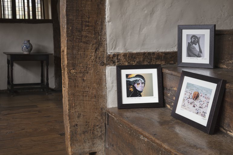 Little Cures, The Shakespeare Birthplace Trust, 2021. Water Under the Bridge (left), I Can’t Remember Why (centre) and Homeless’ (right), by Caitlin Hoole. Exhibition curated by Martha Kelsey/photographed by James Dobson.