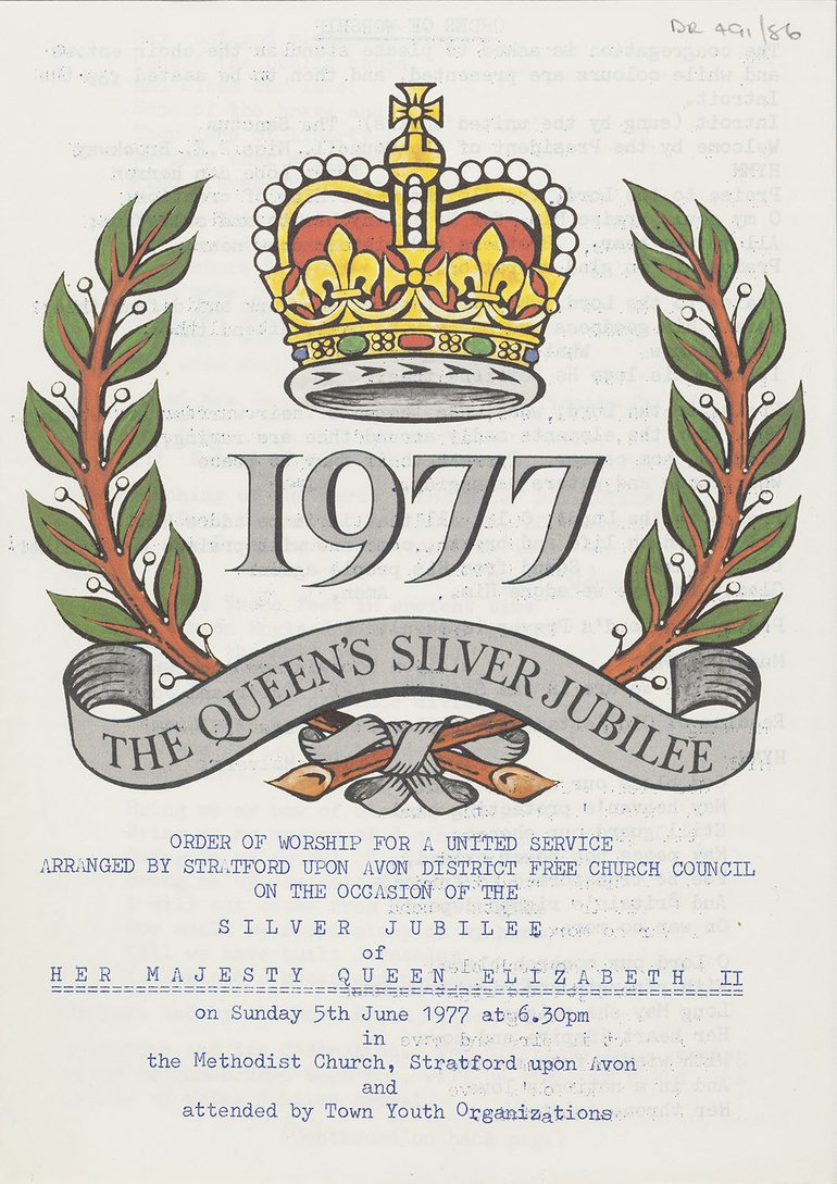 The Order of Service for the town’s Methodist Church to mark the Silver Jubilee