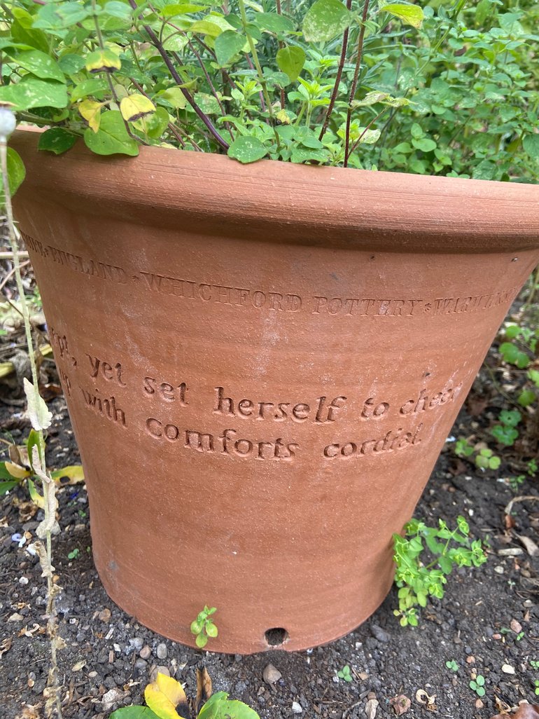 Garden pot in the Hall's Croft garden
