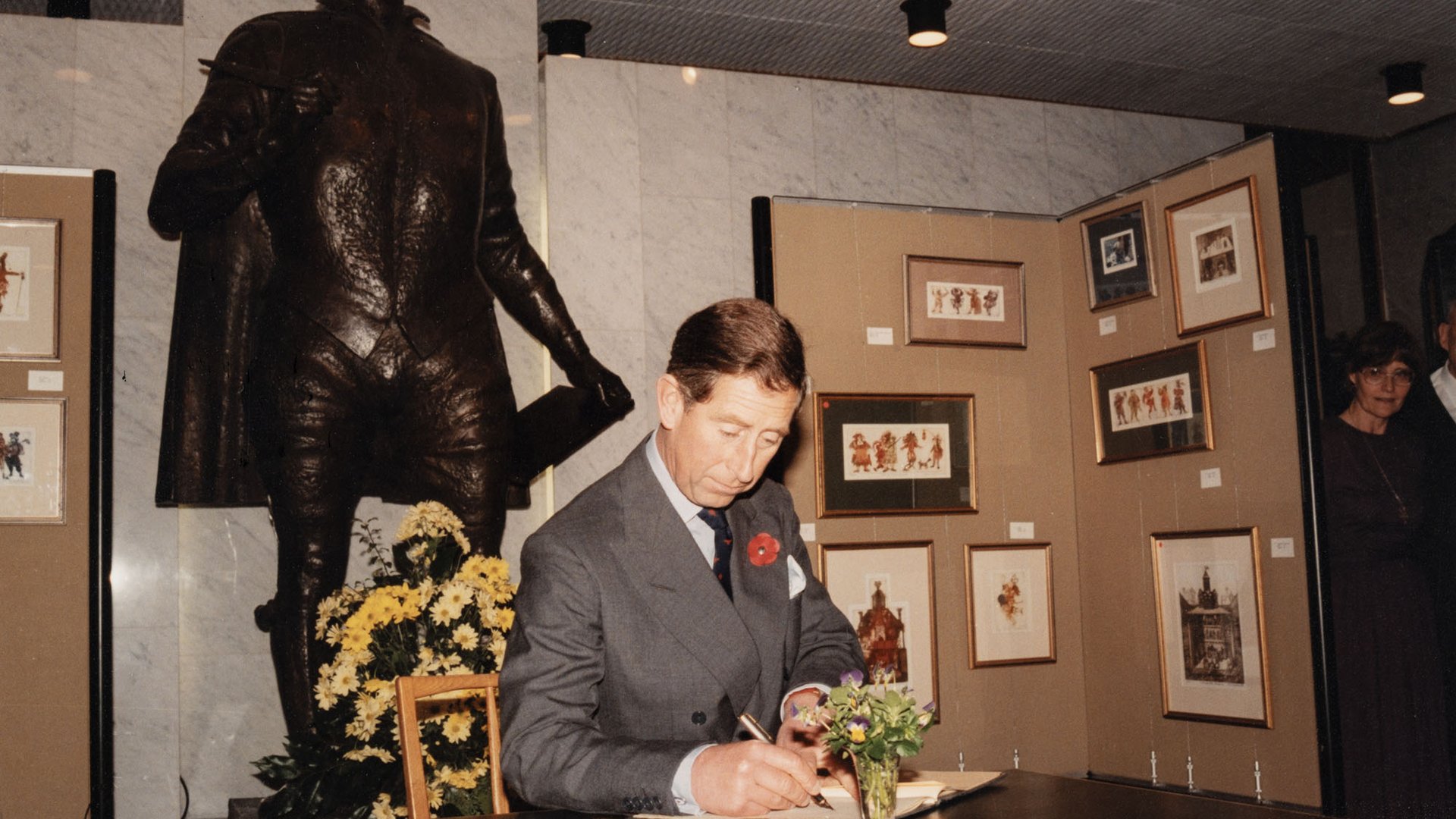 King Charles III in the Shakespeare Birthplace Trust Marble Hall