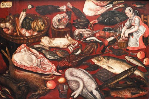 Kitchen scene oil painting