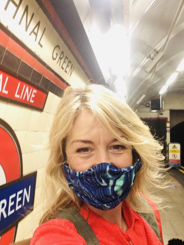 Me on the spot of the underground libraryjpg Kate Thompson.jpg