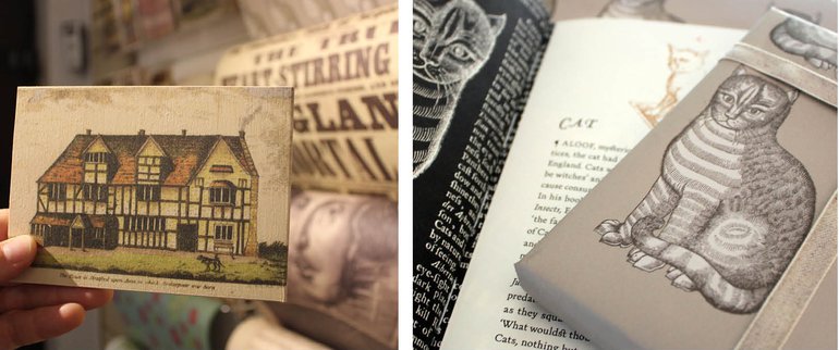 Wooden Postcards and Gift wrap Shakespeare Inspired
