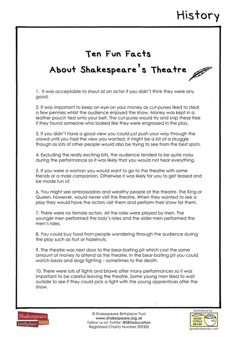 Ten Fun Facts About Shakespeare's Theatre