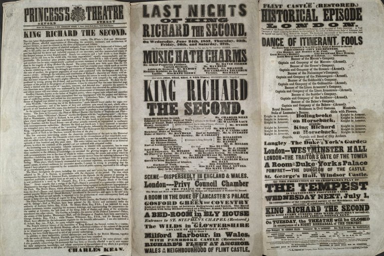 Playbill for Richard II 1857