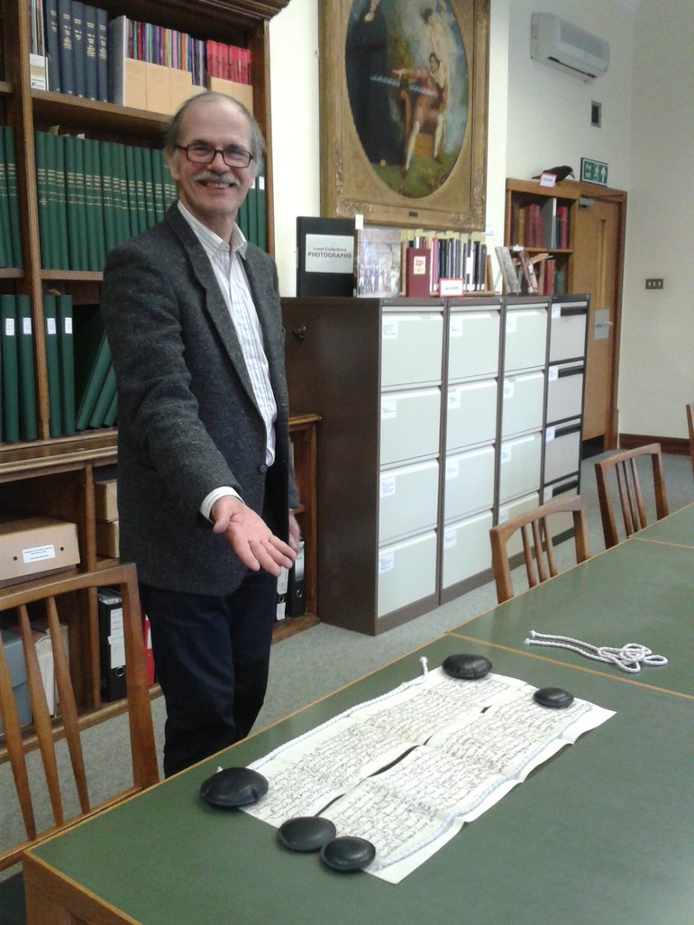 Robert Howe having matched up an indenture document