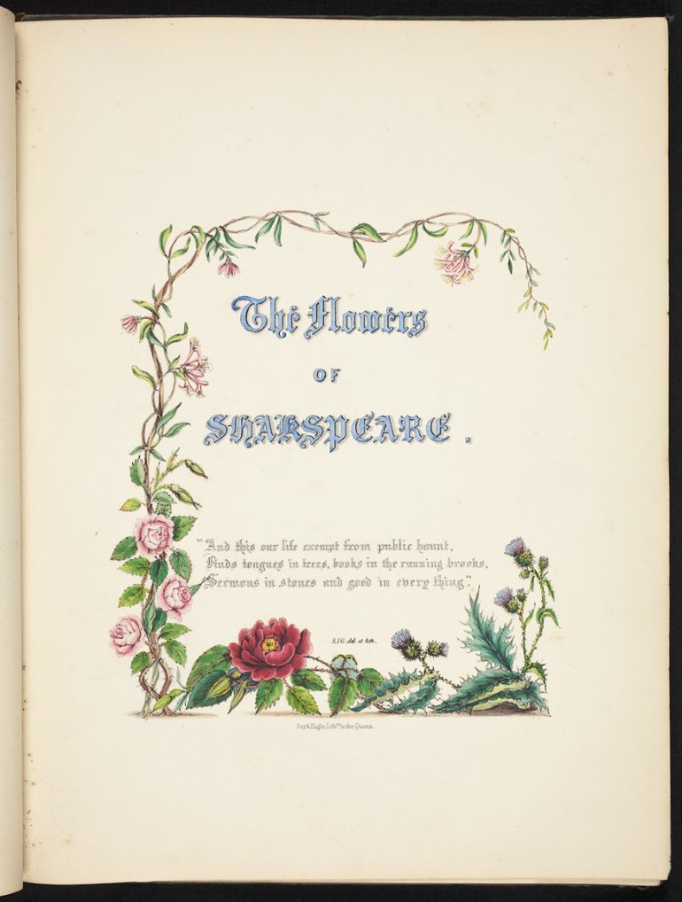 Title page Flowers of Shakespeare