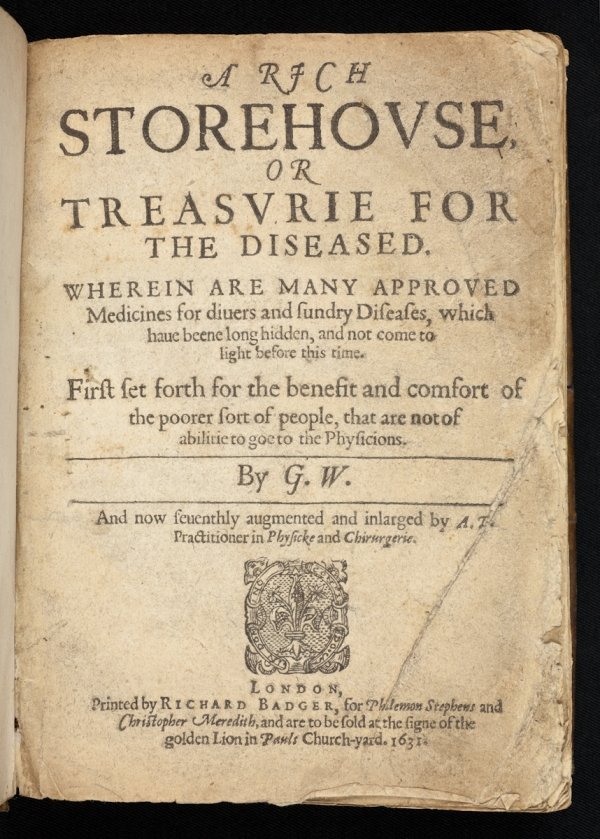 Title page of a Rich Storehouse