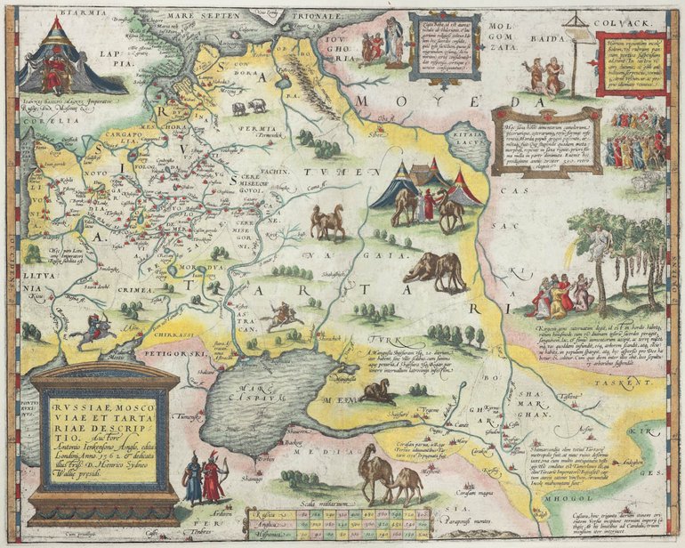Jenkinson Map of Russia, 1595 (Ortelius and Hogenberg)