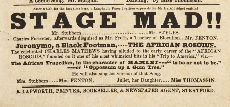 Stage Mad playbill 1851