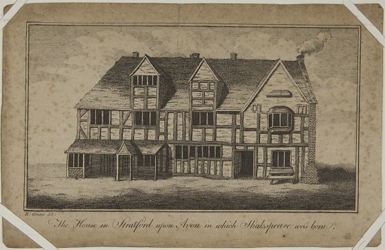 R. Greene's drawing of the Birthplace 1769