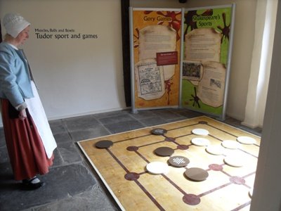 Giant Nine Men’s Morris in Mary Arden’s House.