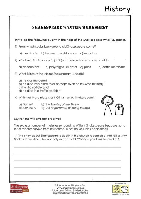 Shakespeare WANTED Worksheet JPG