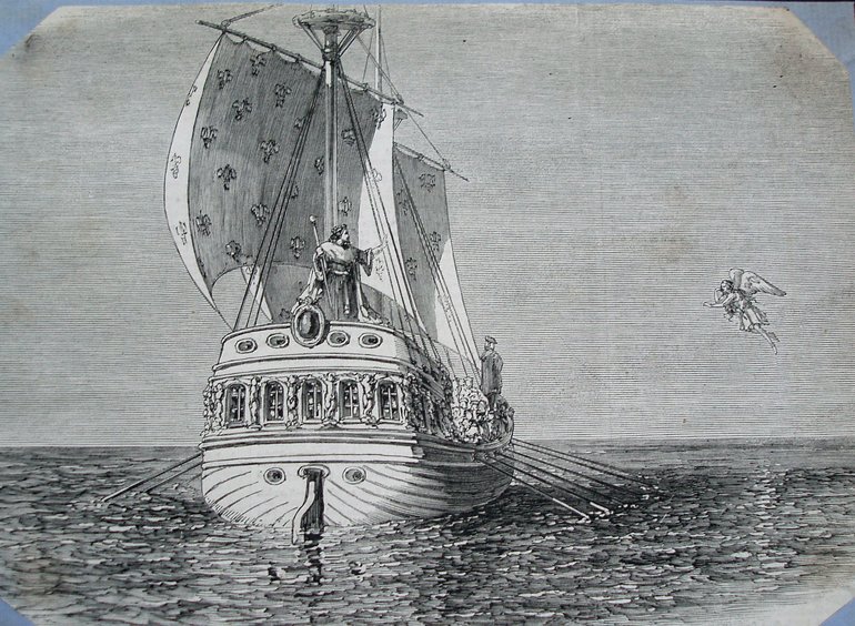 The final scene from Charles Kean's production of The Tempest