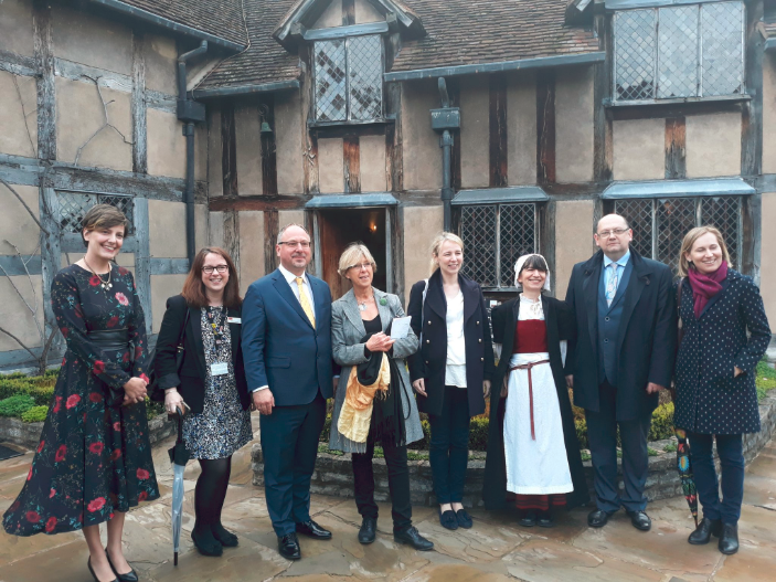 The Polish Ambassador and party at the Birthplace